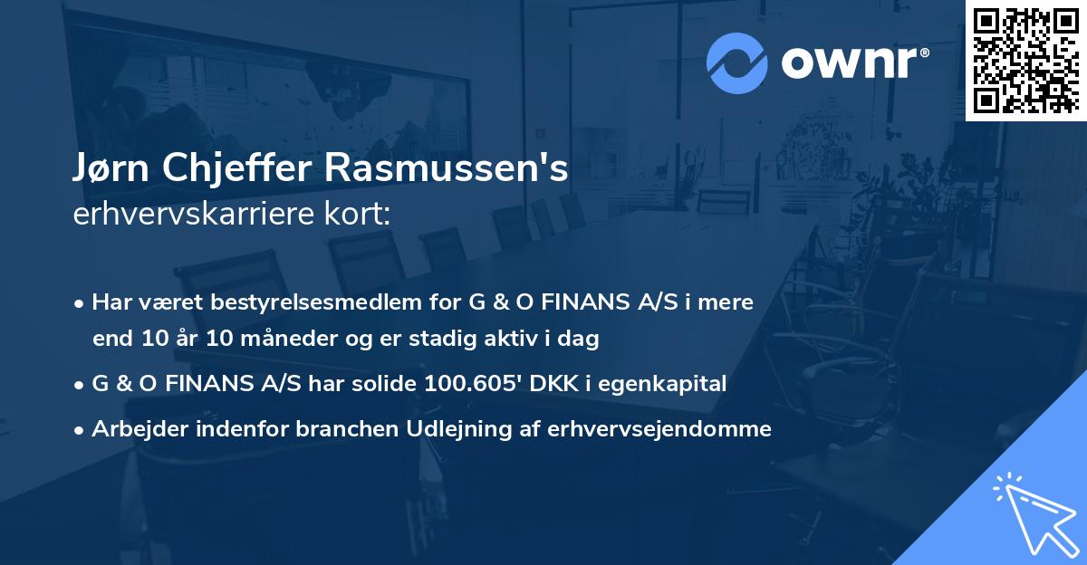 Jørn Chjeffer Rasmussen's erhvervskarriere kort