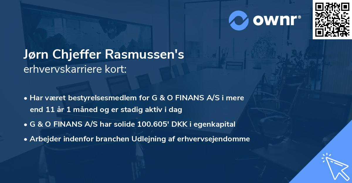 Jørn Chjeffer Rasmussen's erhvervskarriere kort