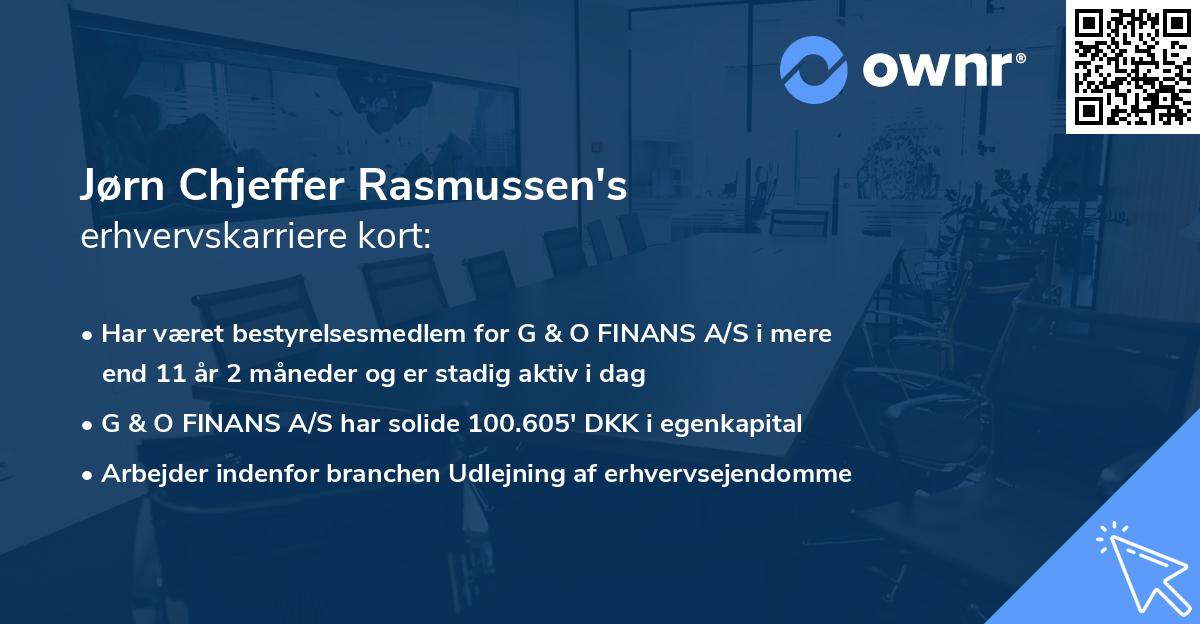 Jørn Chjeffer Rasmussen's erhvervskarriere kort
