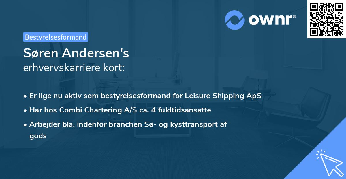 Søren Andersen's erhvervskarriere kort