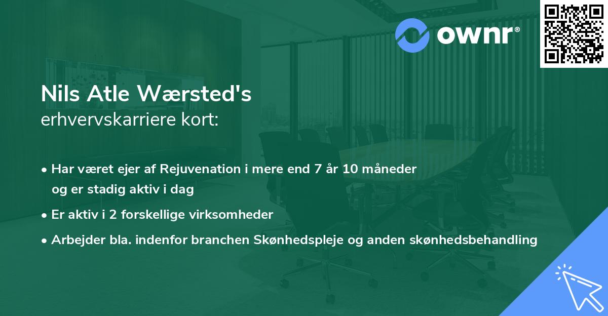 Nils Atle Wærsted's erhvervskarriere kort