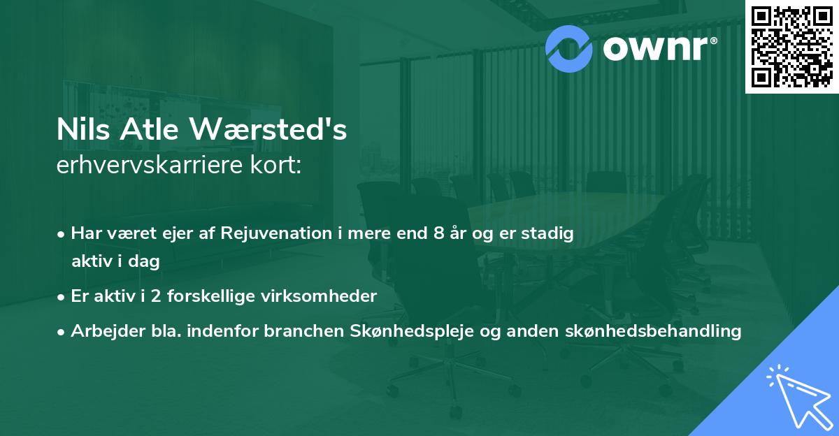 Nils Atle Wærsted's erhvervskarriere kort