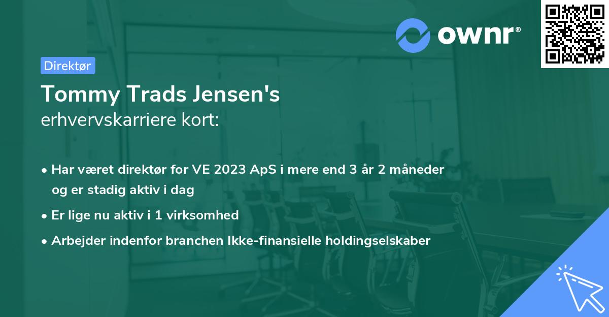 Tommy Trads Jensen's erhvervskarriere kort