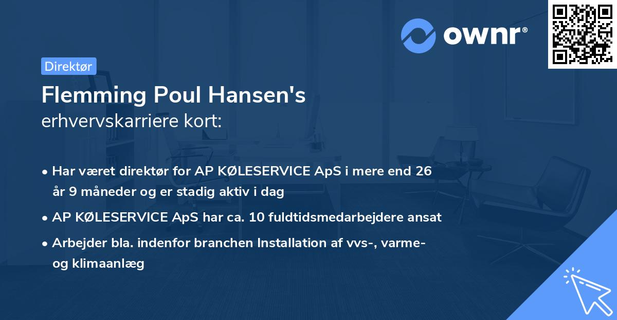 Flemming Poul Hansen's erhvervskarriere kort