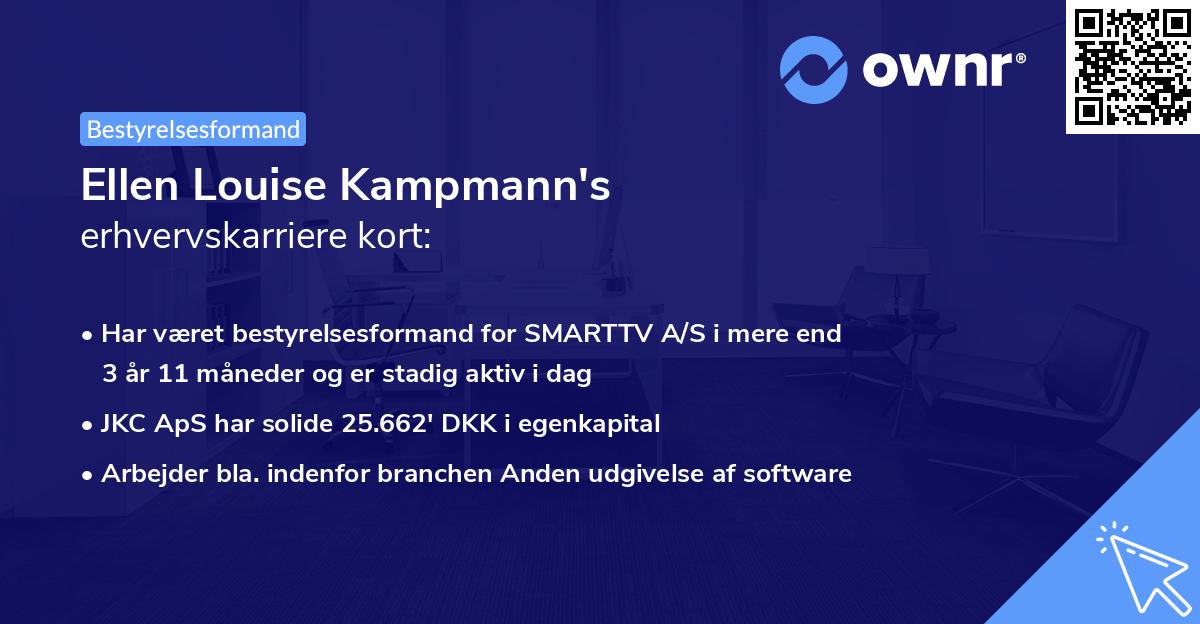 Ellen Louise Kampmann's erhvervskarriere kort