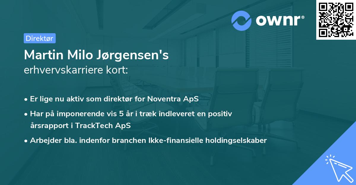 Martin Milo Jørgensen's erhvervskarriere kort
