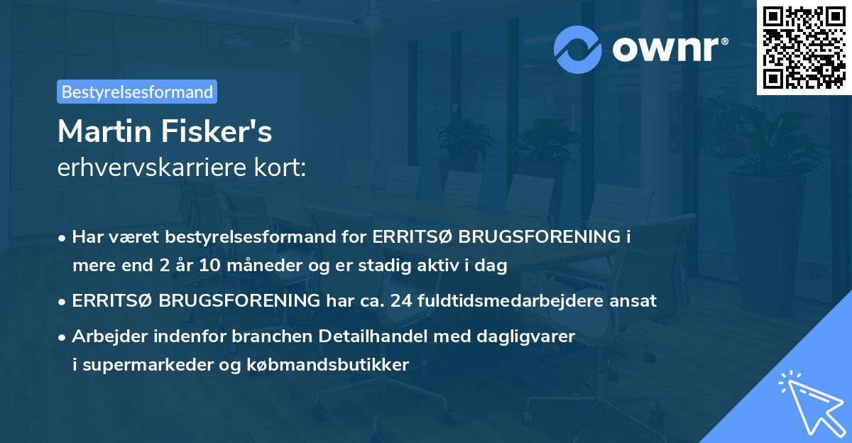 Martin Fisker's erhvervskarriere kort