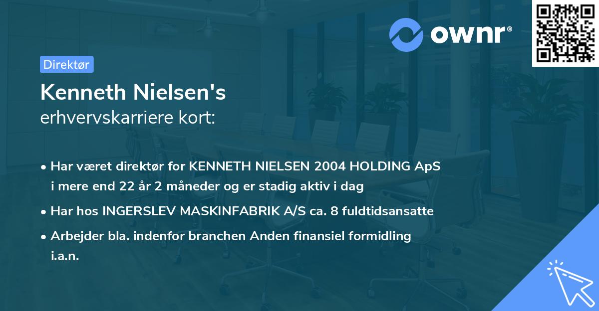 Kenneth Nielsen's erhvervskarriere kort
