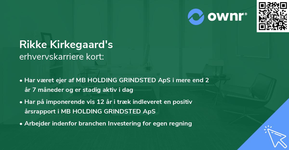 Rikke Kirkegaard's erhvervskarriere kort
