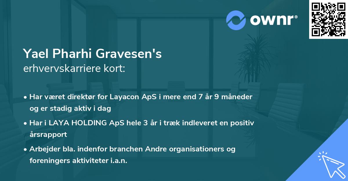 Yael Pharhi Gravesen's erhvervskarriere kort