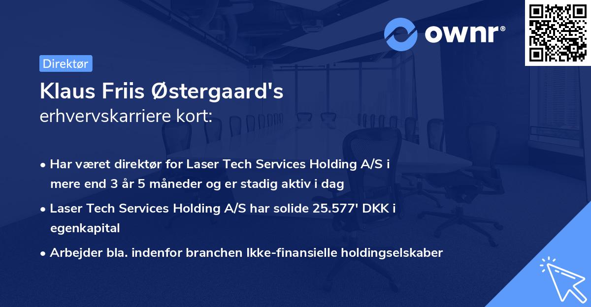 Klaus Friis Østergaard's erhvervskarriere kort