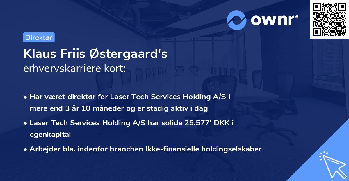 Klaus Friis Østergaard's erhvervskarriere kort