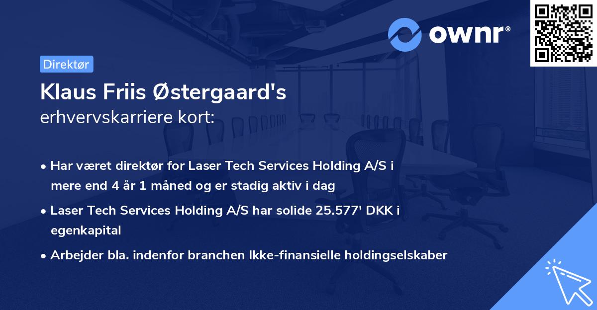 Klaus Friis Østergaard's erhvervskarriere kort