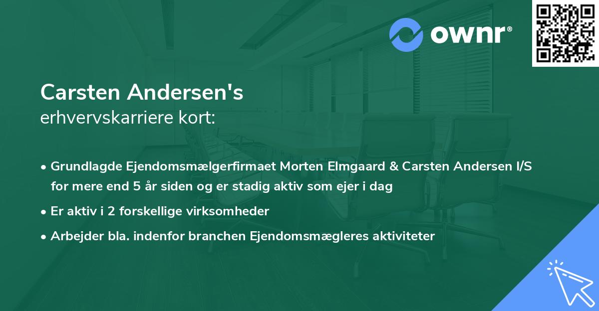 Carsten Andersen's erhvervskarriere kort