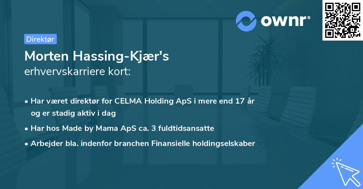 Morten Hassing-Kjær's erhvervskarriere kort