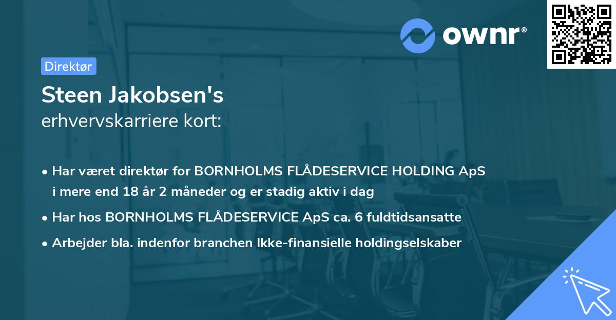 Steen Jakobsen's erhvervskarriere kort