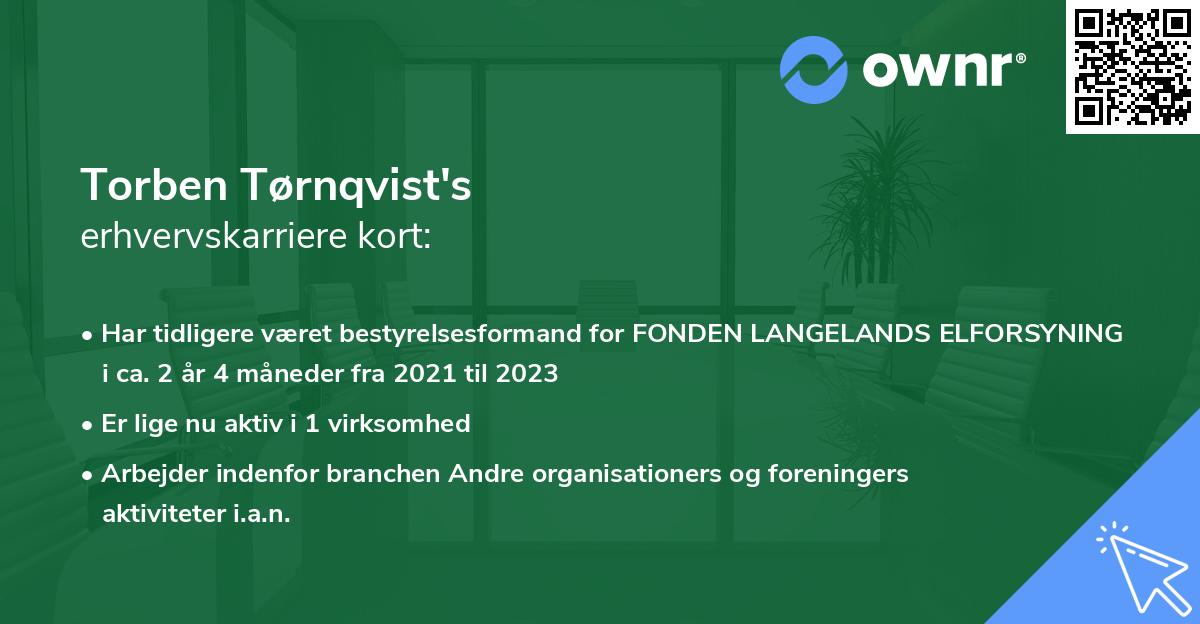 Torben Tørnqvist's erhvervskarriere kort