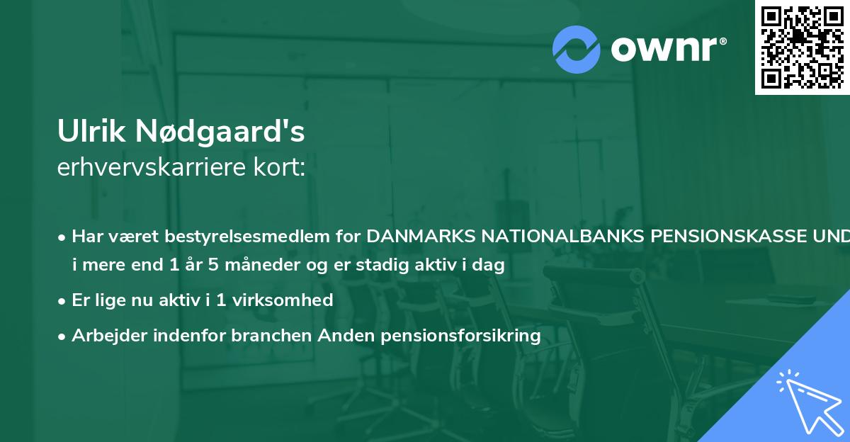 Ulrik Nødgaard's erhvervskarriere kort