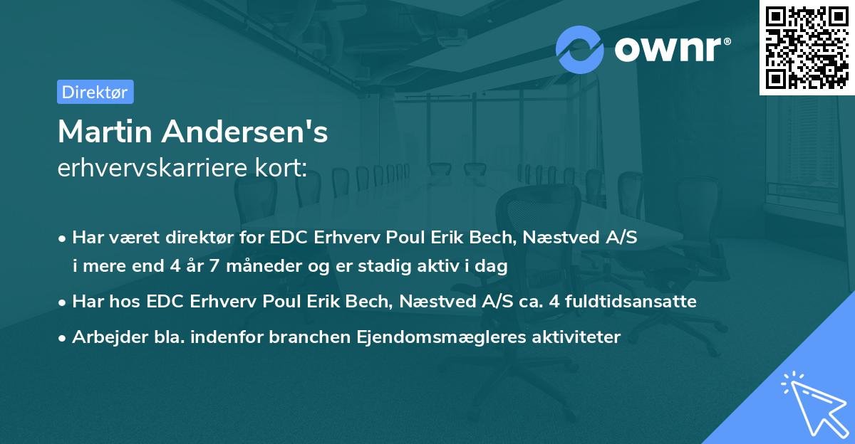 Martin Andersen's erhvervskarriere kort