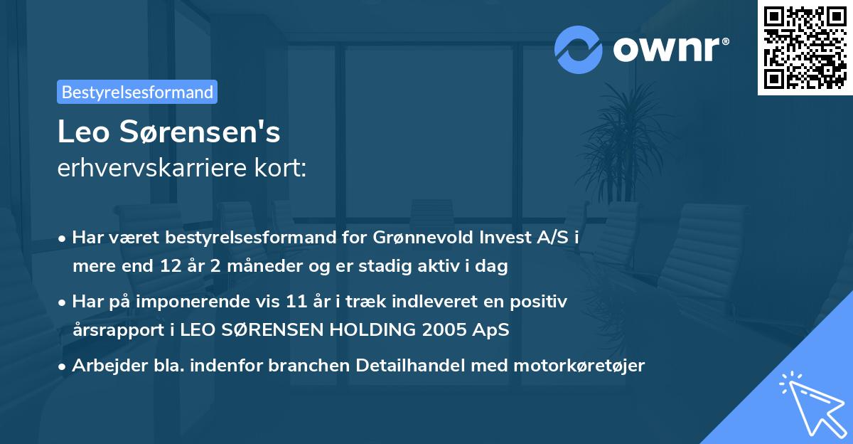 Leo Sørensen's erhvervskarriere kort
