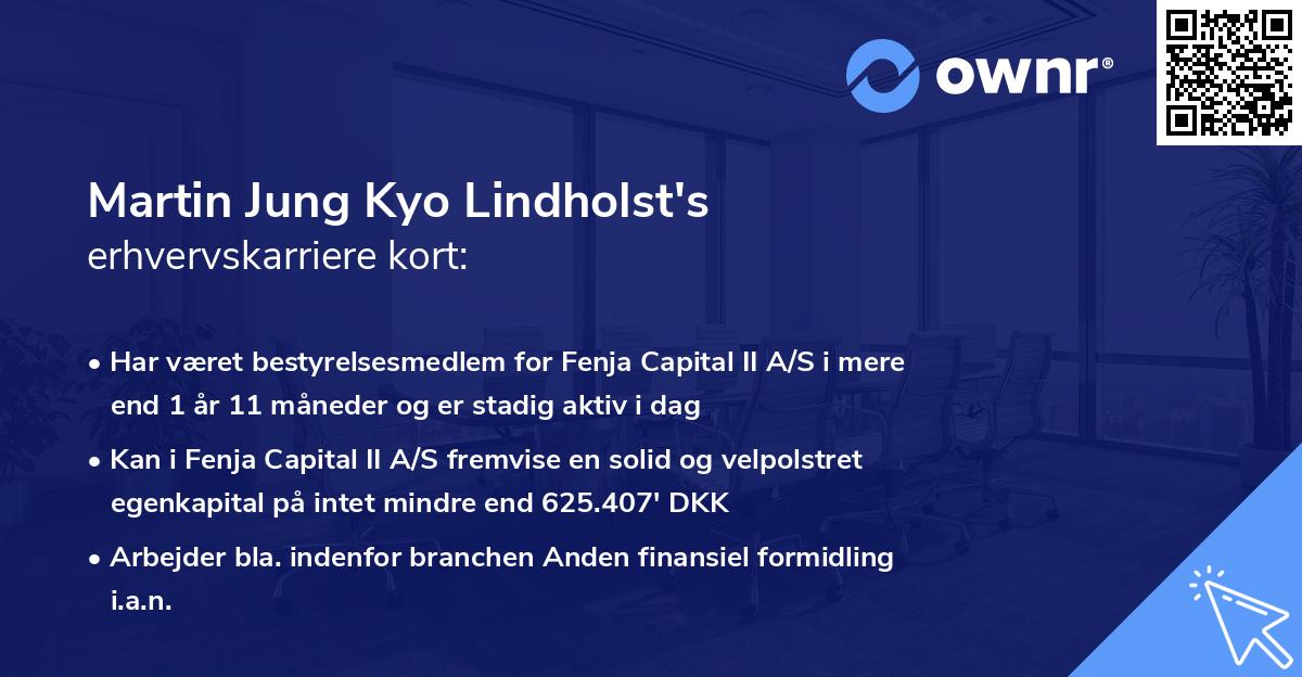 Martin Jung Kyo Lindholst's erhvervskarriere kort