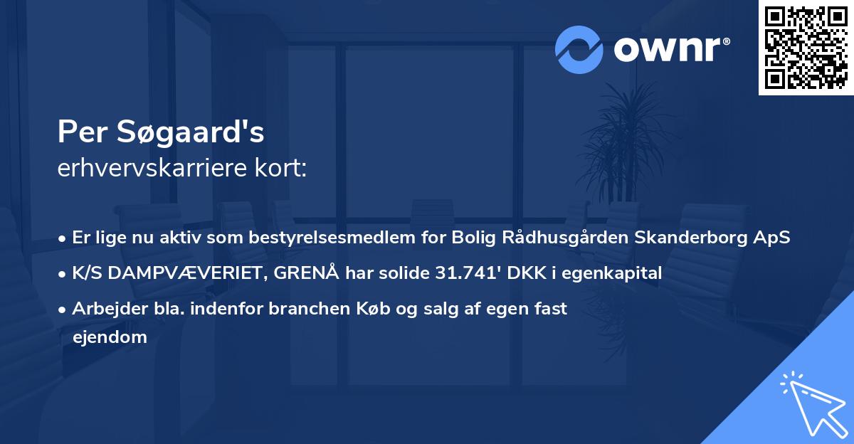 Per Søgaard's erhvervskarriere kort