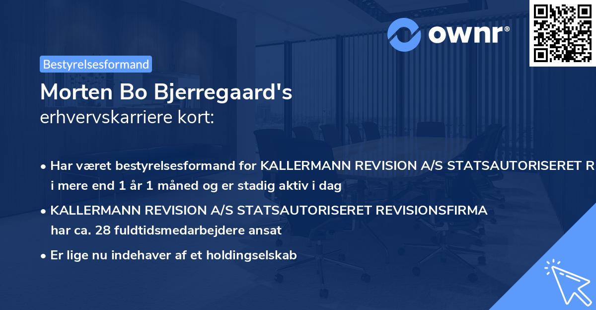 Morten Bo Bjerregaard's erhvervskarriere kort