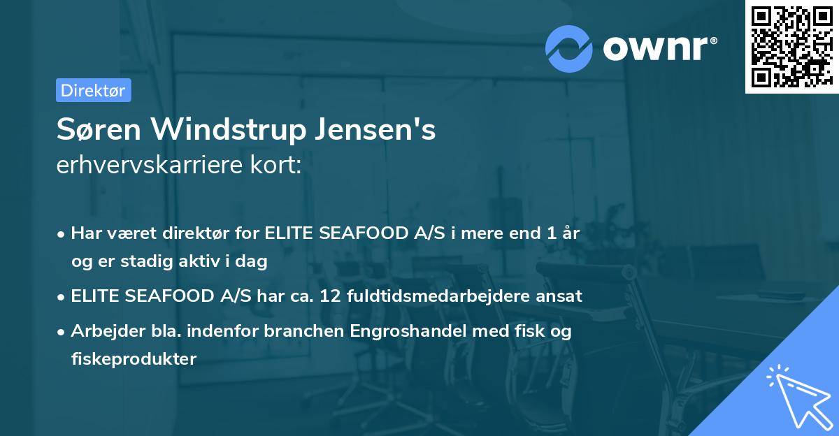 Søren Windstrup Jensen's erhvervskarriere kort