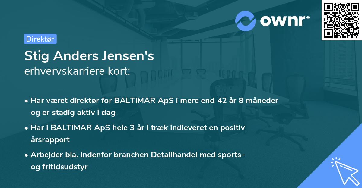 Stig Anders Jensen's erhvervskarriere kort