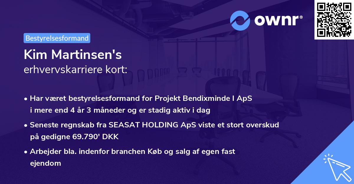 Kim Martinsen's erhvervskarriere kort