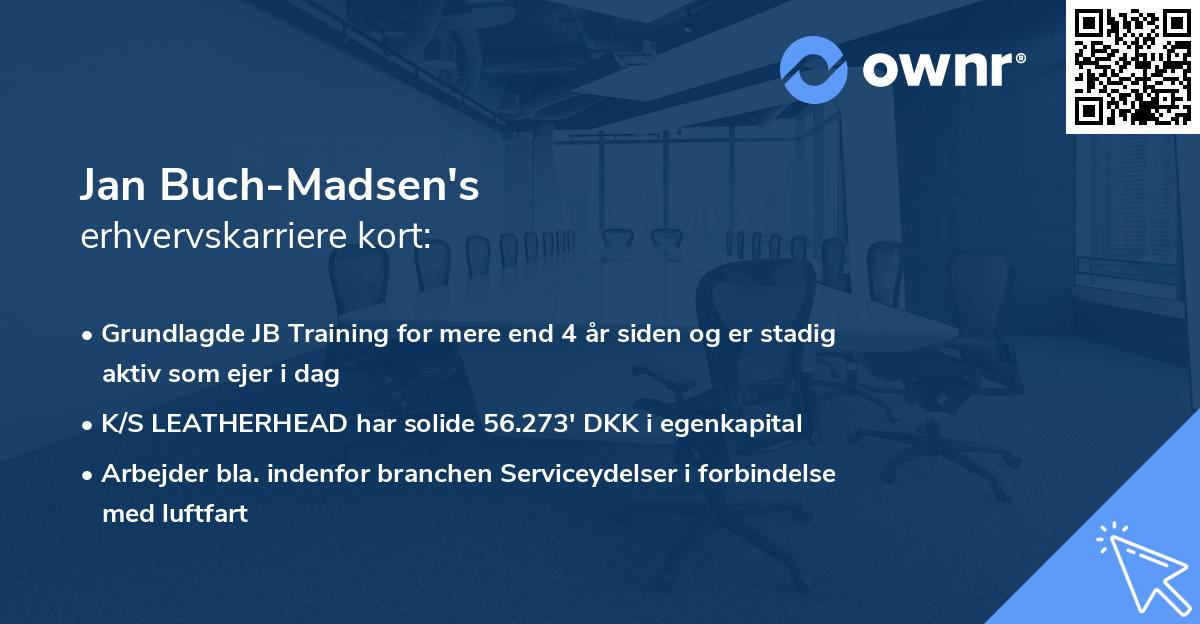 Jan Buch-Madsen's erhvervskarriere kort