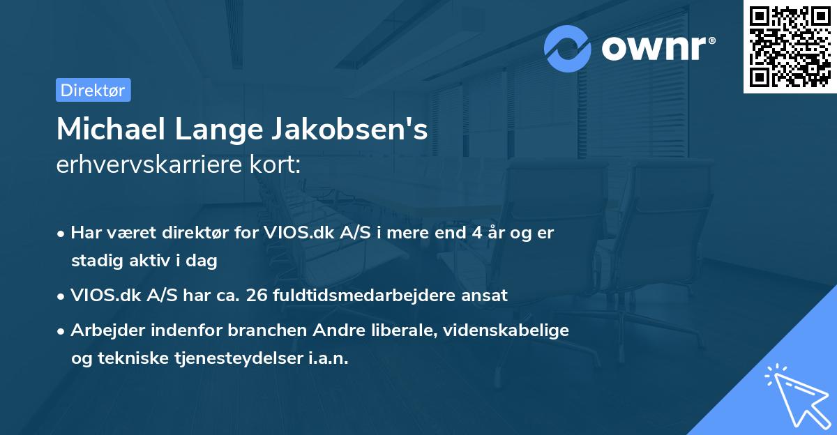 Michael Lange Jakobsen's erhvervskarriere kort