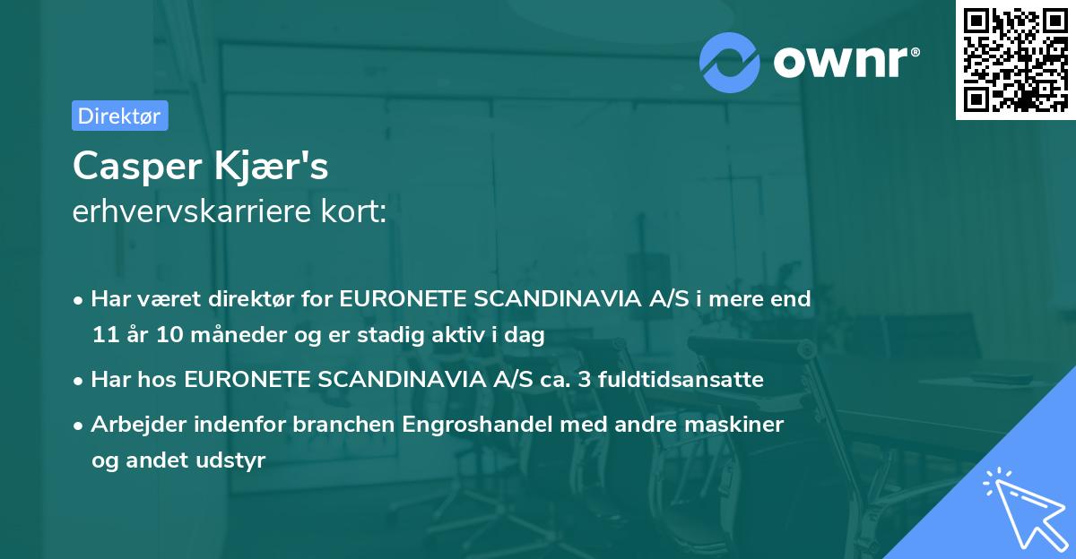 Casper Kjær's erhvervskarriere kort
