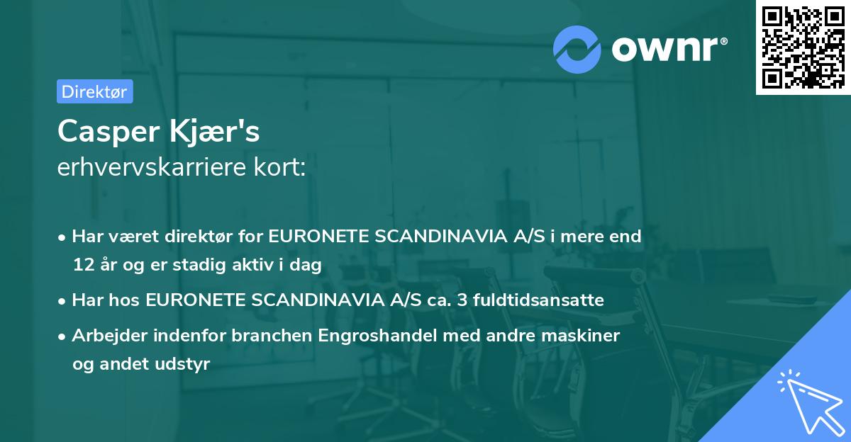 Casper Kjær's erhvervskarriere kort