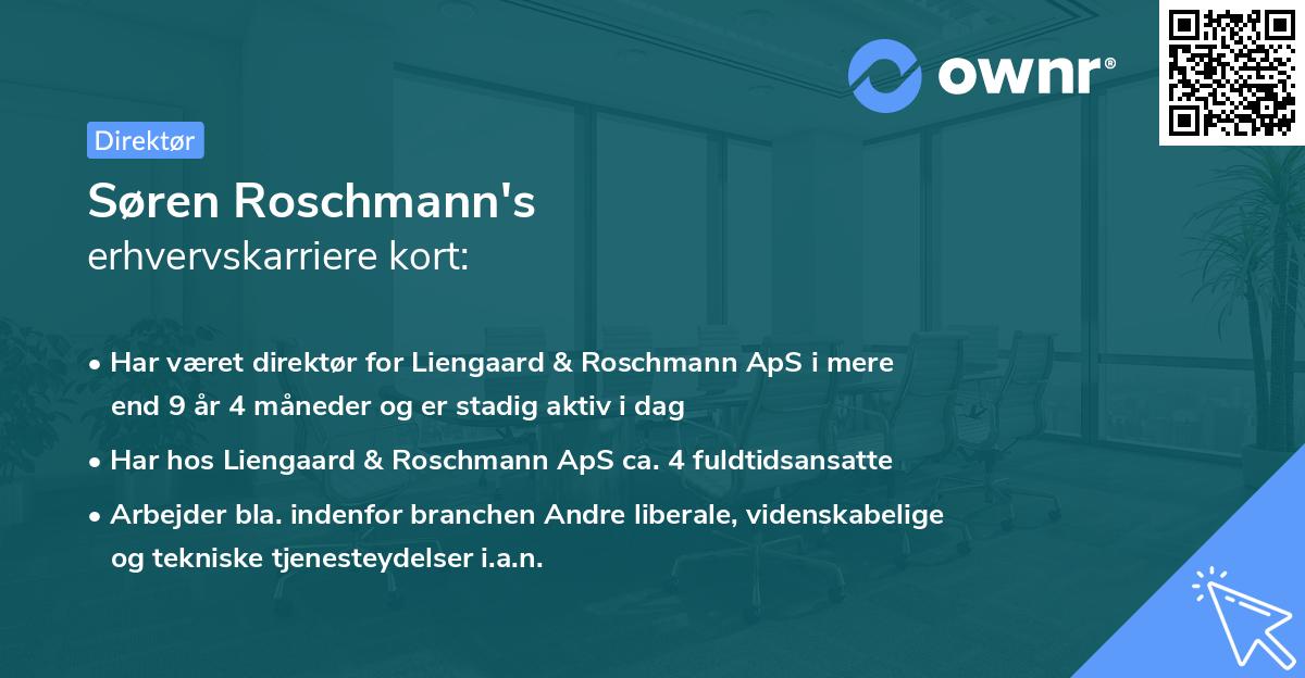 Søren Roschmann's erhvervskarriere kort