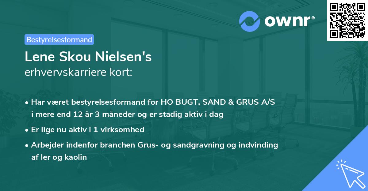 Lene Skou Nielsen's erhvervskarriere kort