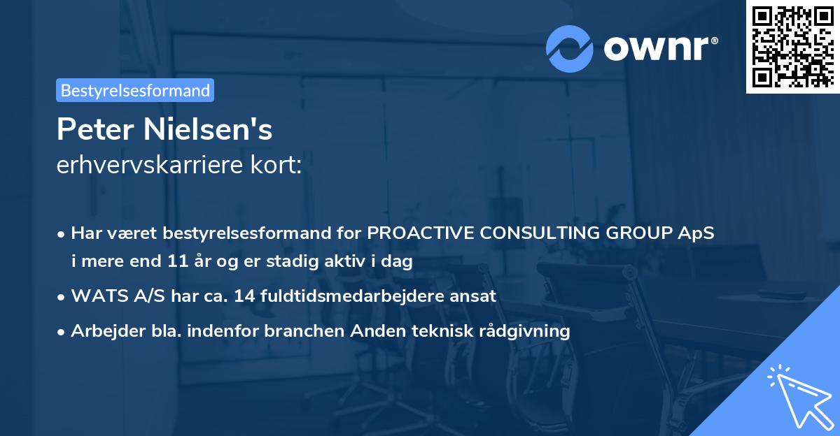 Peter Nielsen's erhvervskarriere kort