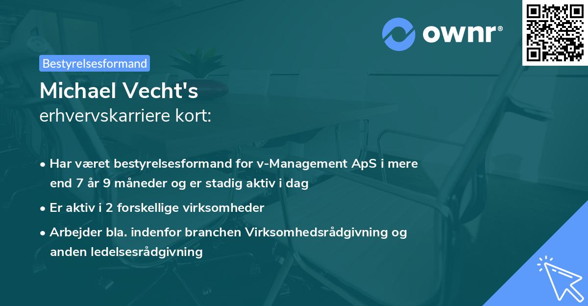 Michael Vecht's erhvervskarriere kort
