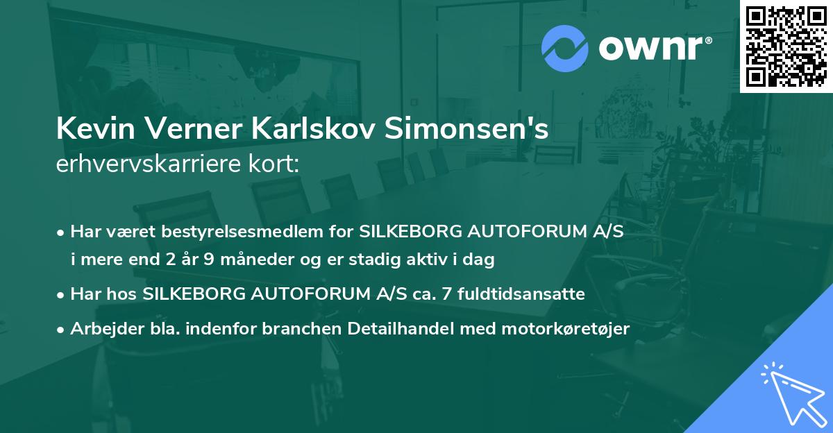 Kevin Verner Karlskov Simonsen's erhvervskarriere kort