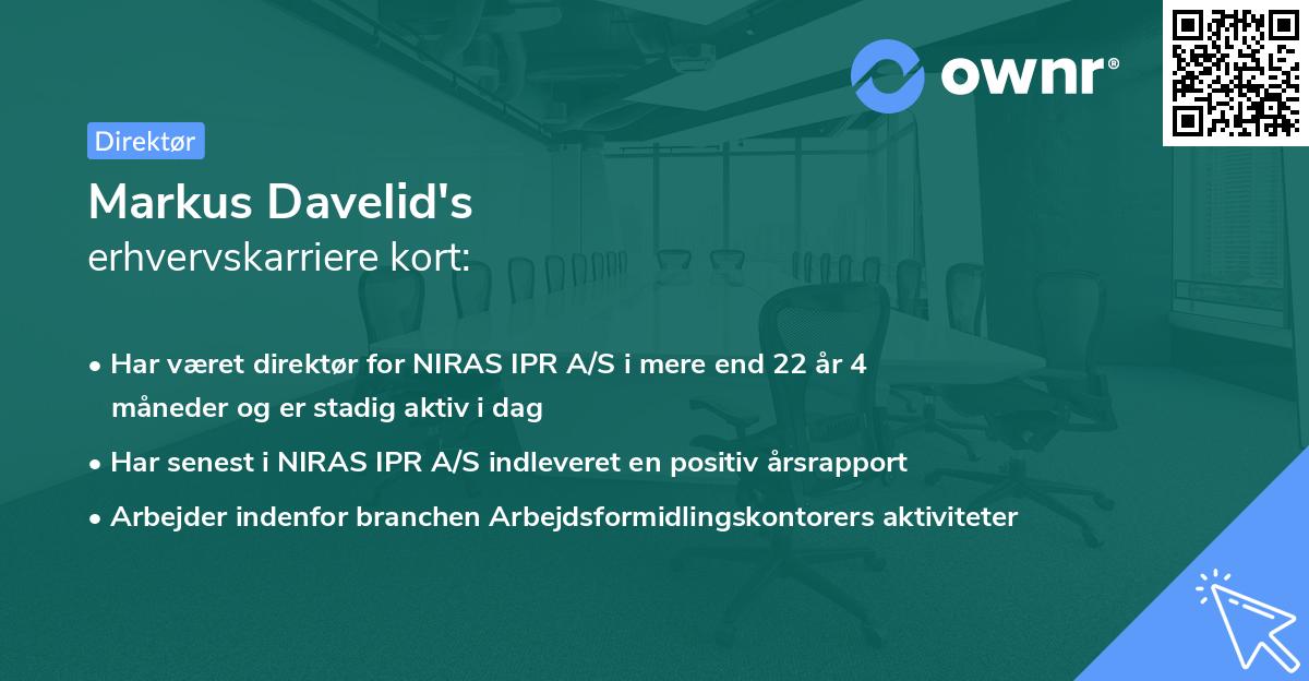 Markus Davelid's erhvervskarriere kort