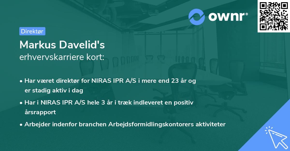 Markus Davelid's erhvervskarriere kort