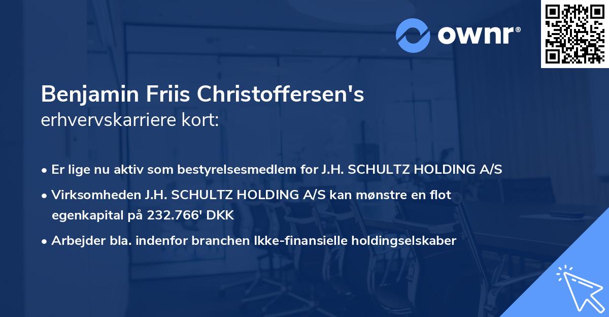 Benjamin Friis Christoffersen's erhvervskarriere kort