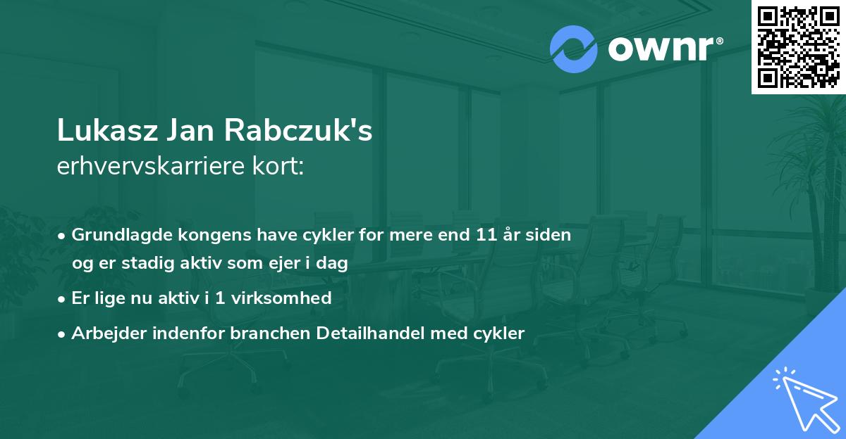 Lukasz Jan Rabczuk's erhvervskarriere kort