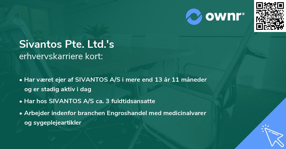 Sivantos Pte. Ltd.'s erhvervskarriere kort