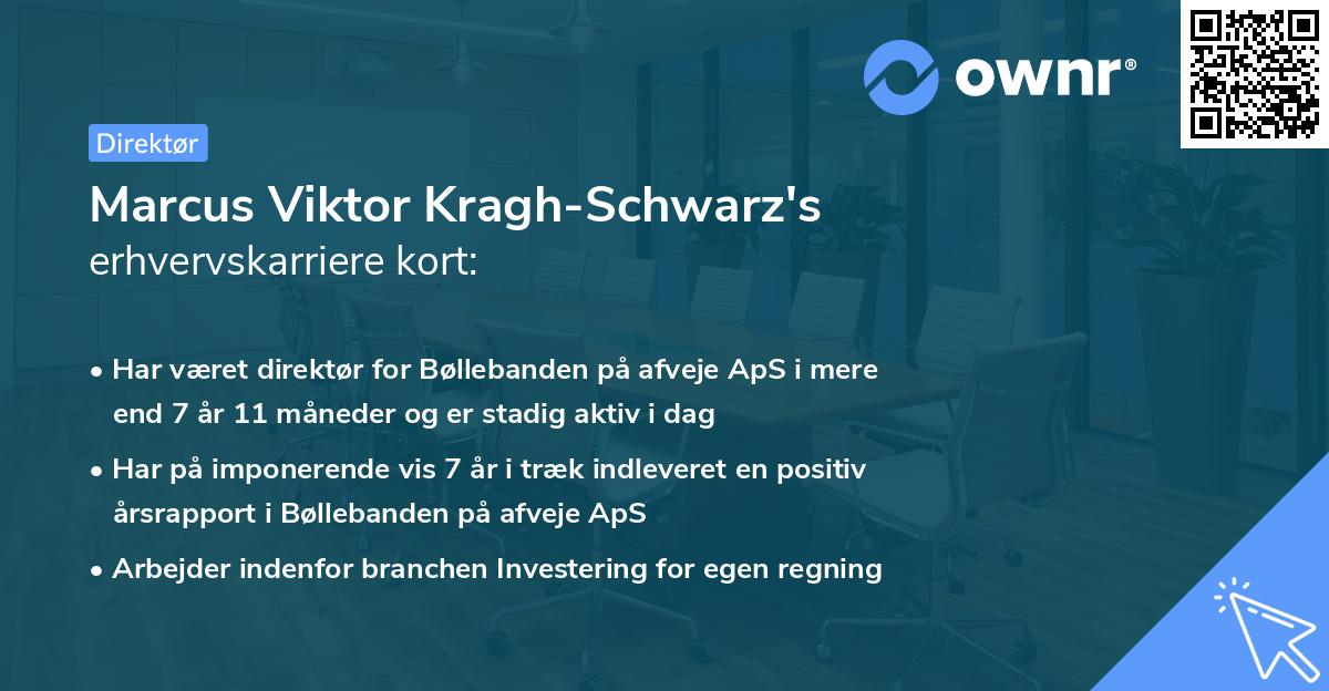 Marcus Viktor Kragh-Schwarz's erhvervskarriere kort