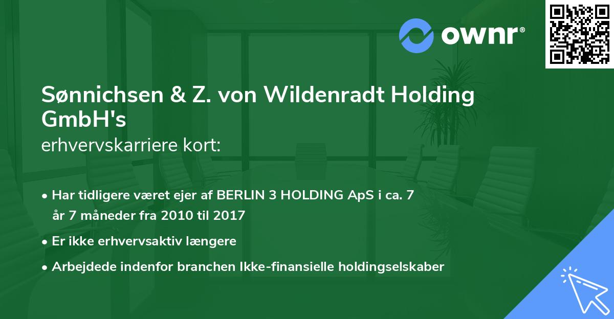 Sønnichsen & Z. von Wildenradt Holding GmbH's erhvervskarriere kort