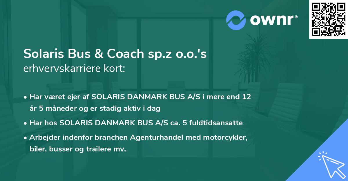 Solaris Bus & Coach sp.z o.o.'s erhvervskarriere kort
