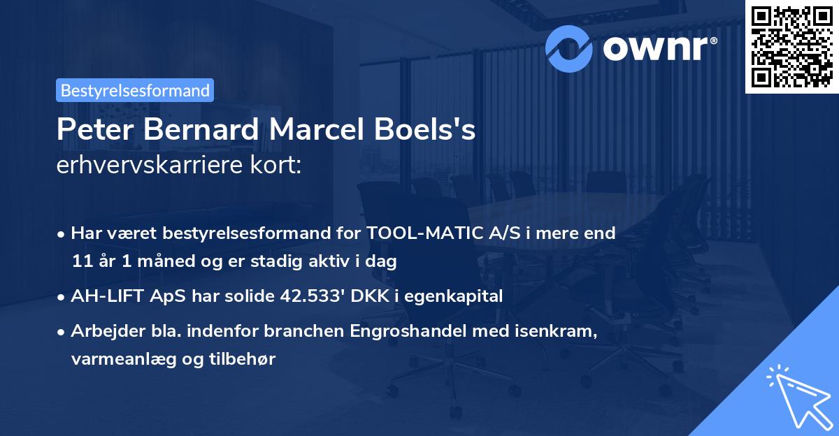 Peter Bernard Marcel Boels's erhvervskarriere kort