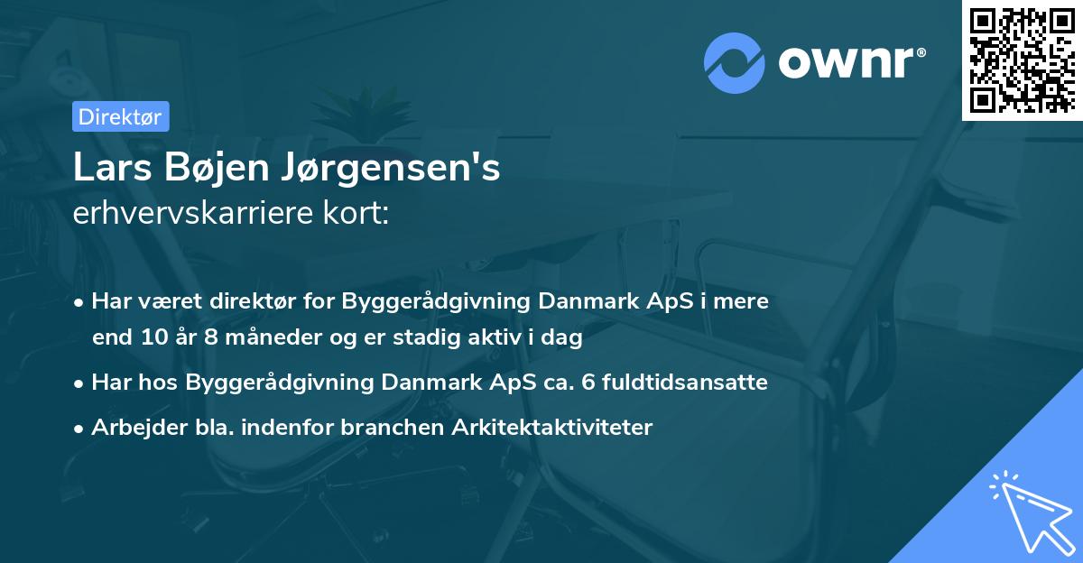 Lars Bøjen Jørgensen's erhvervskarriere kort