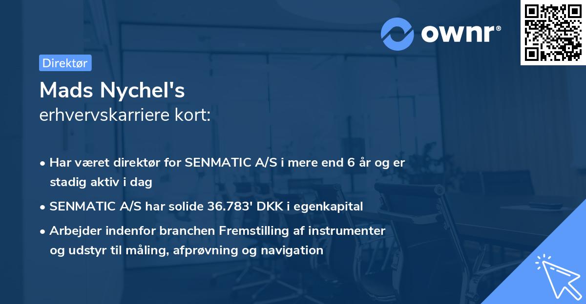 Mads Nychel's erhvervskarriere kort